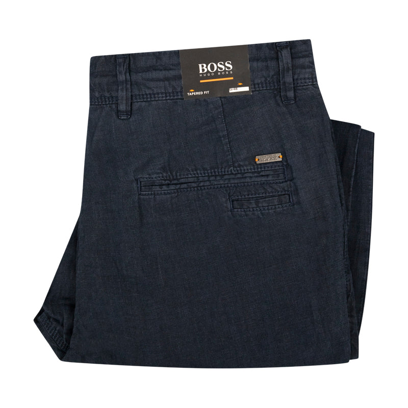 Hugo Boss Navy Tapered Fit Trousers