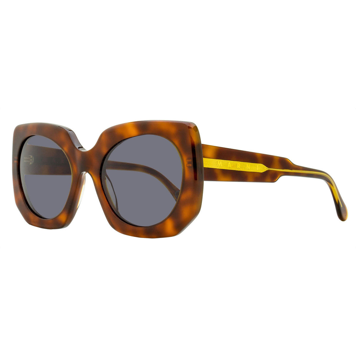 Marni Square Sunglasses Jellyfish Lake BZU Blonde Havana 56mm