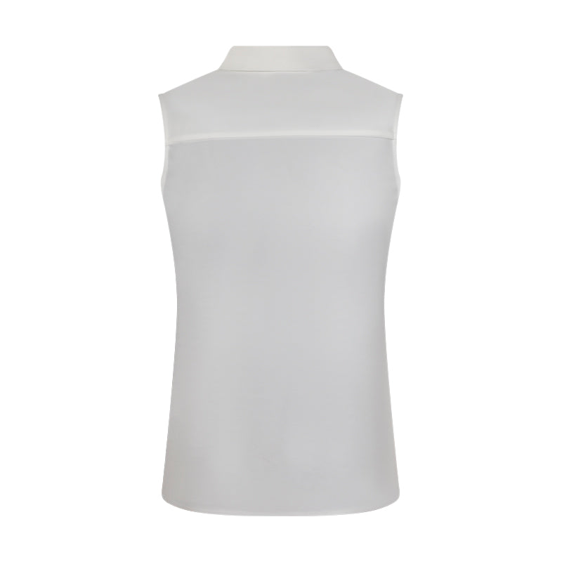 Armani Jeans Women's White Sleeveless Zip Shirt - Size 6