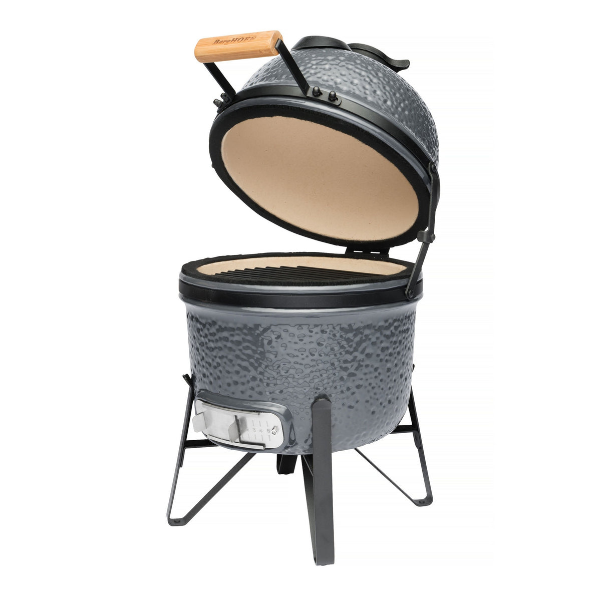 BergHOFF Ceramic 13" BBQ Bluestone Outdoor Grill, Grey