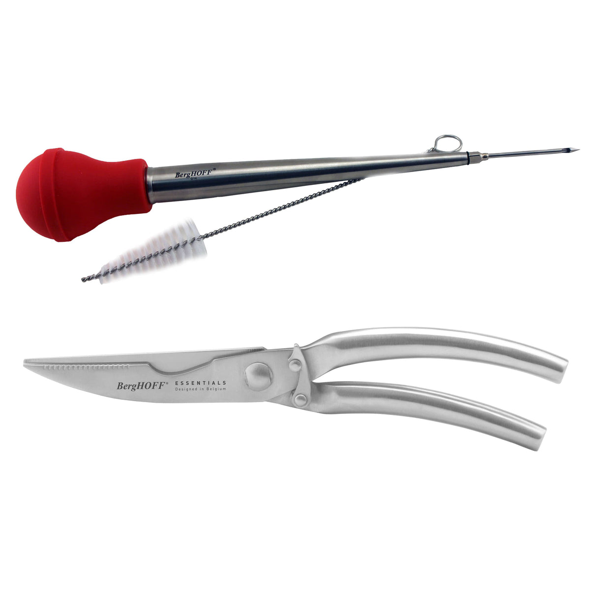 BergHOFF 4pc Turkey Baster and Poultry Shears Set