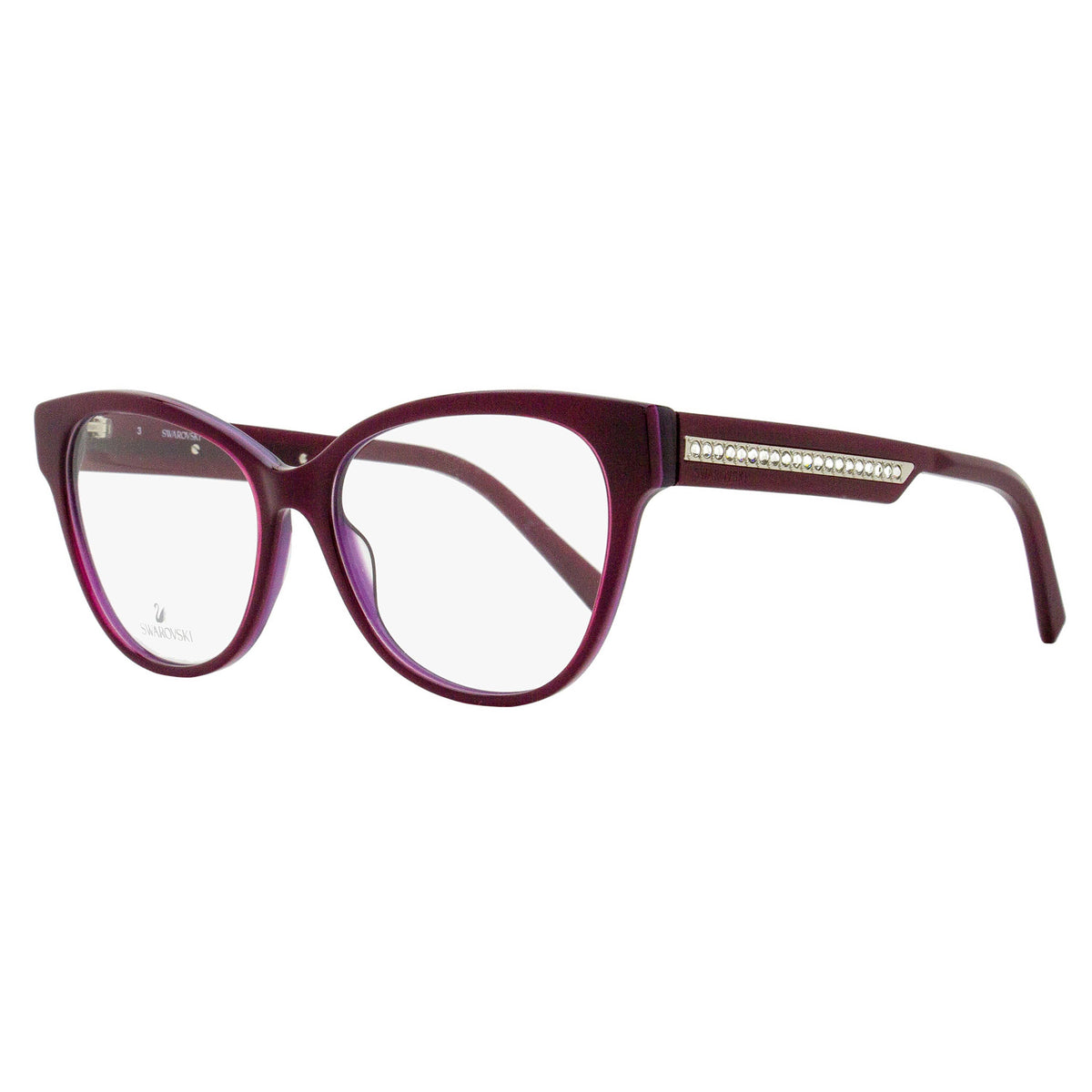 Swarovski Crystal Row Eyeglasses SK5392 052 Dark Havana 55mm