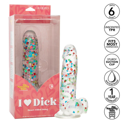 CalExotics Naughty Bits I Love Dick Heart-filled Dong