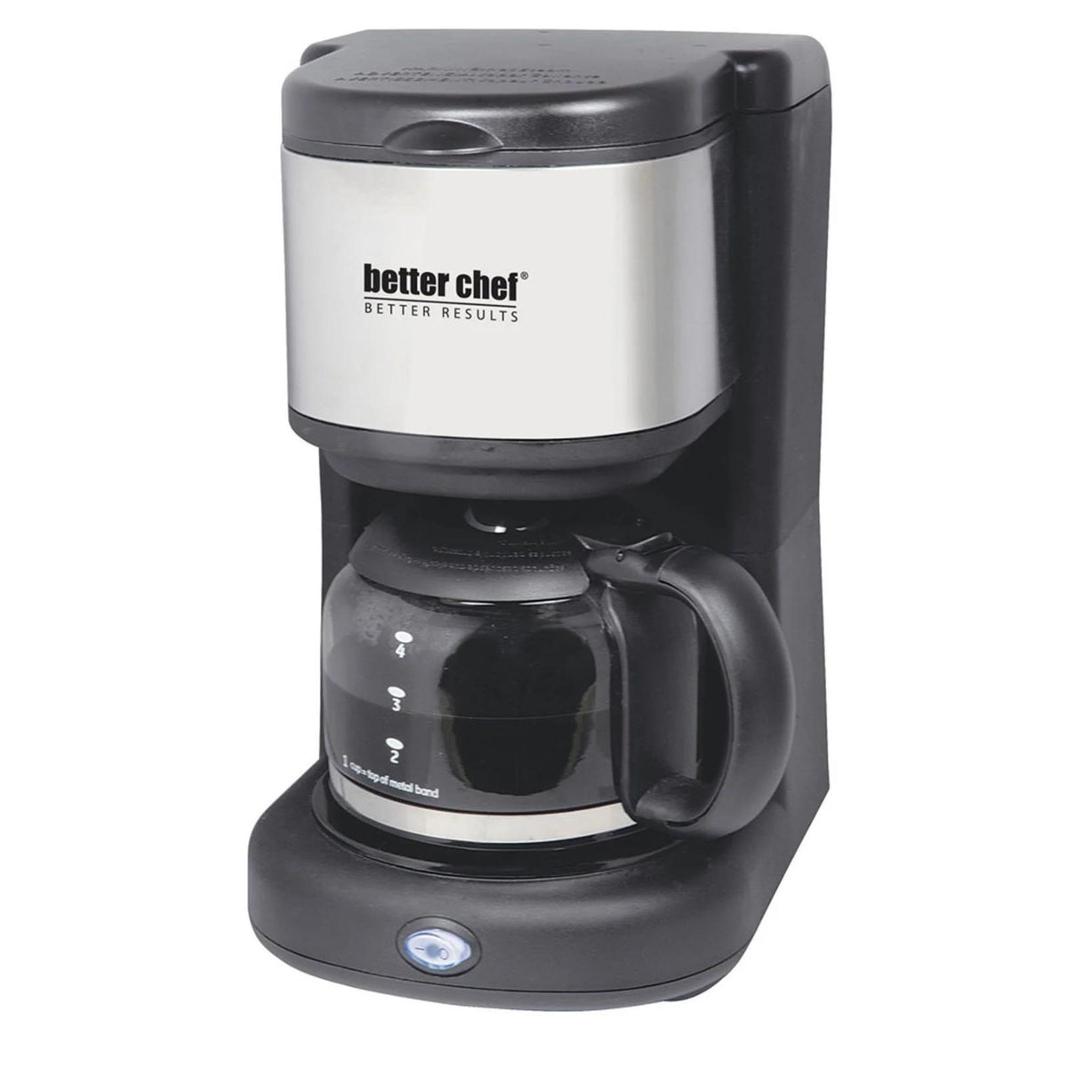 Better Chef 4-Cup Coffeemaker With Grab-A-Cup Feature/Stainless