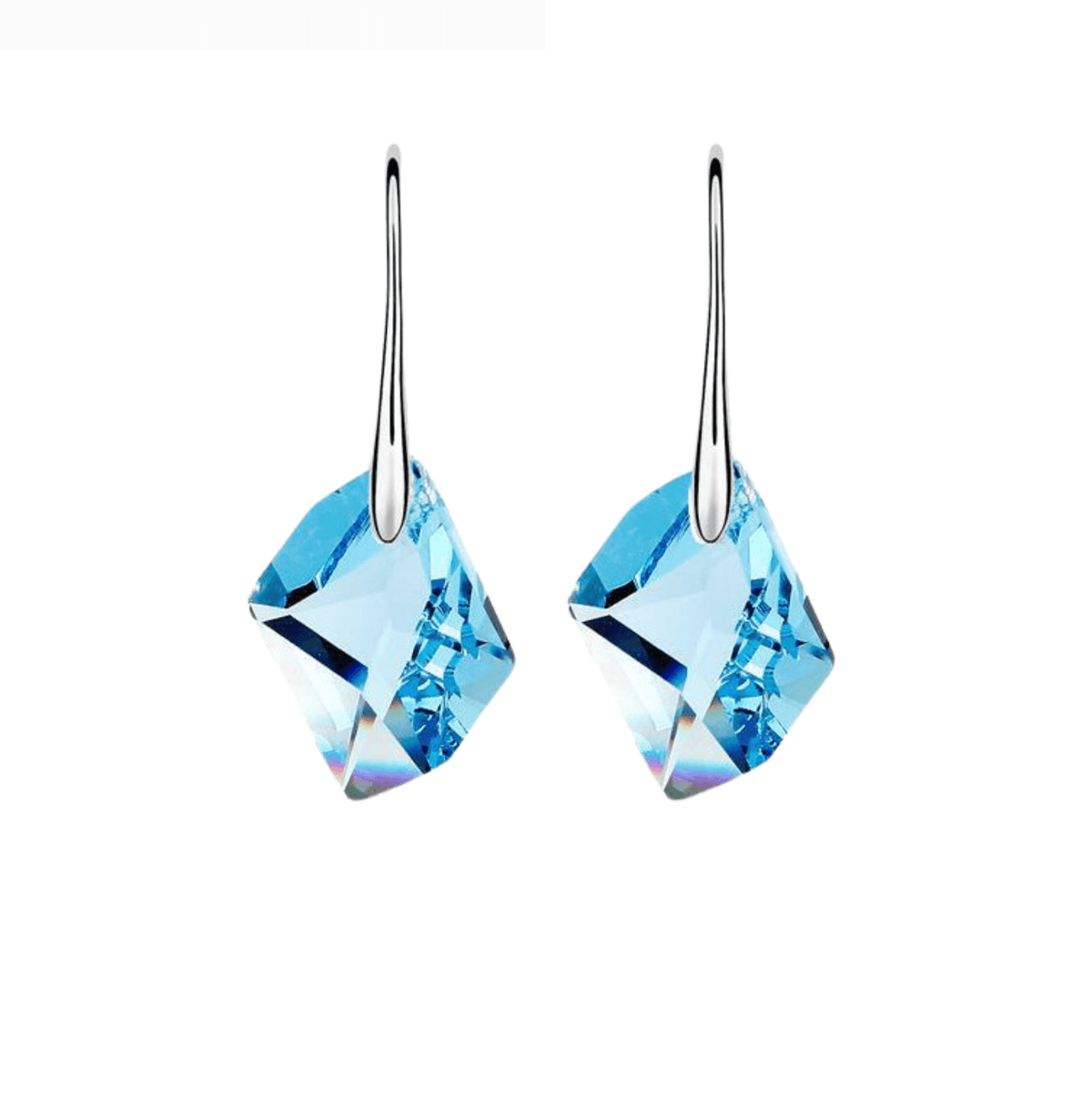 Aqua Swarovski Crystal Earrings – Cosmic Earrings With Swarovski Crystals