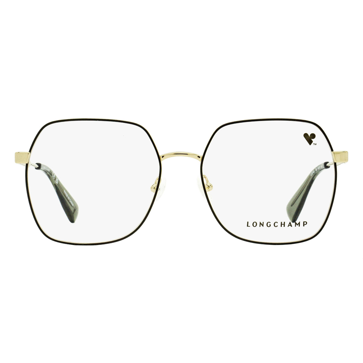 Longchamp LGP Square Eyeglasses LO2148 728 Gold/Black 55mm