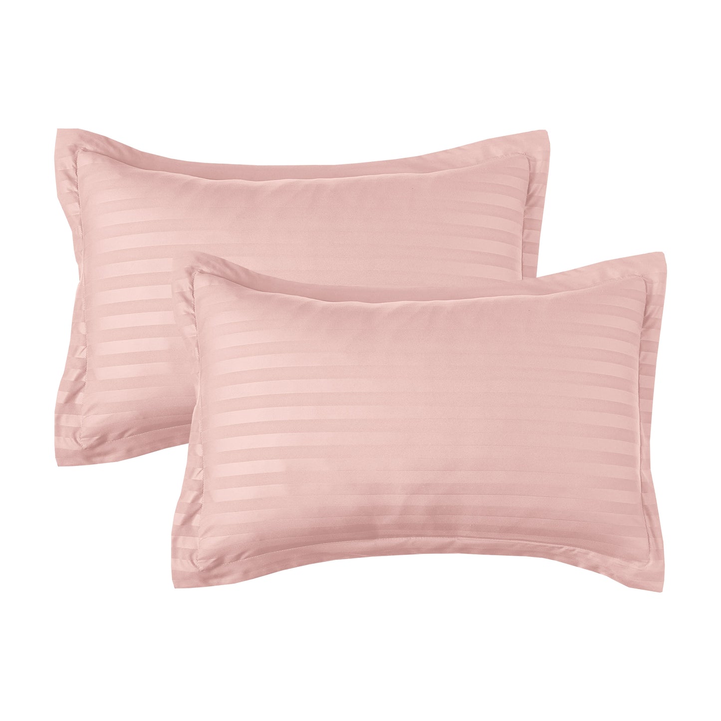 Elegant Comfort 8-Piece Dobby Stripe Comforter Set - Includes 4-Piece Sheet Set with Double Sided Storage Pockets
