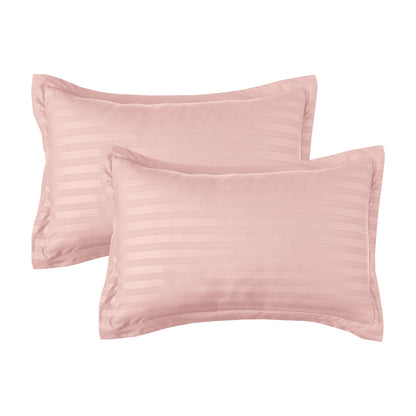 Elegant Comfort 8-Piece Dobby Stripe Comforter Set - Includes 4-Piece Sheet Set with Double Sided Storage Pockets