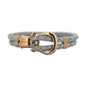 Grey Leather & Gold Rope Bracelet For Women By Paul Hewitt Size Small