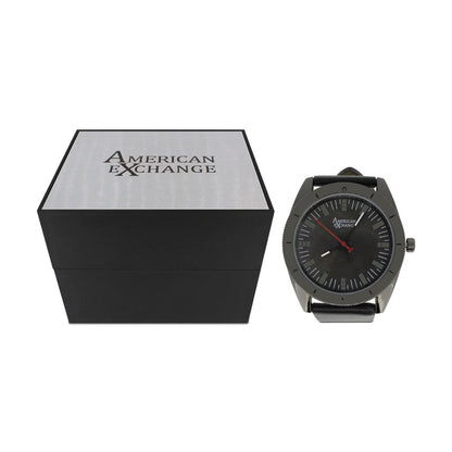 American Exchange Black Mens Watch With Bracelets Set 5218