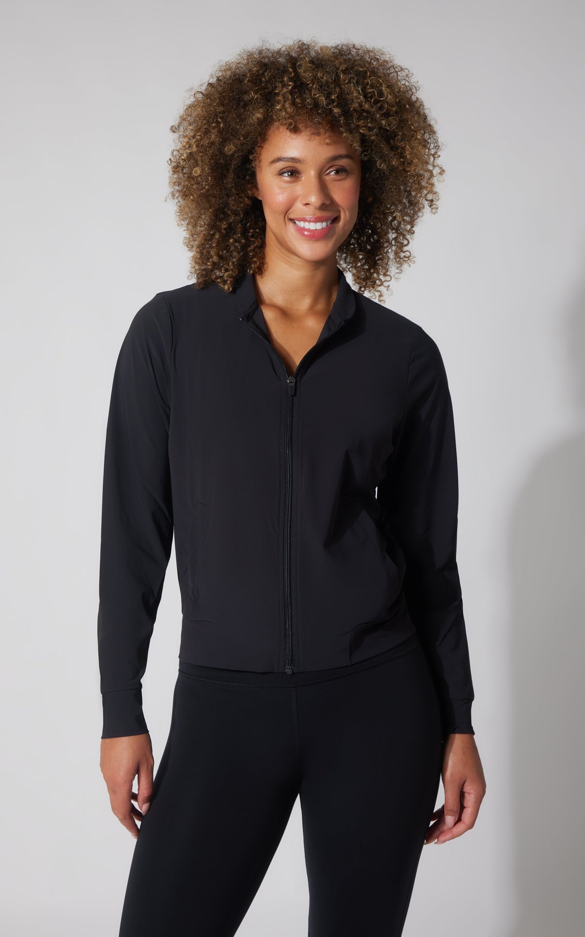90 Degree by Reflex Warp Intown Full Zip Bomber Jacket