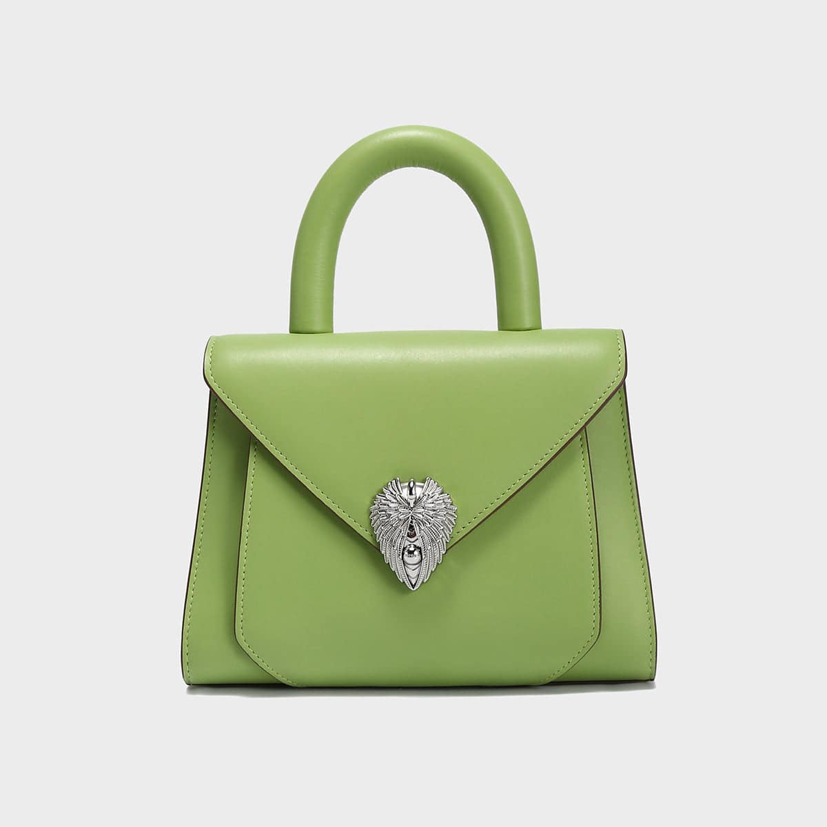 Avant Garde Silver Chain Strap Leather Satchel