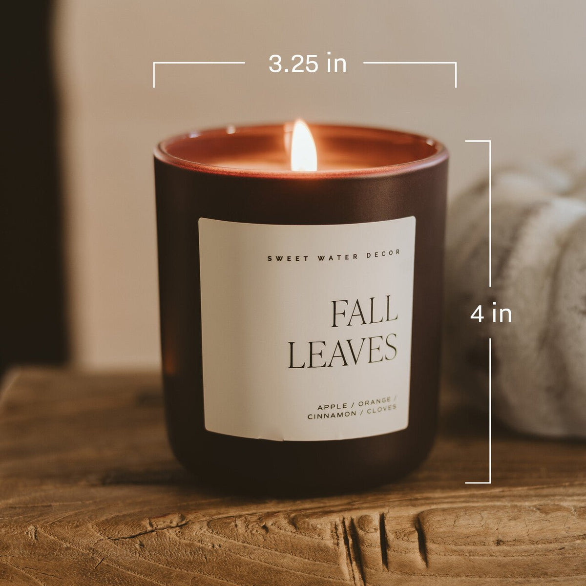 Driftwood and Mahogany Soy Candle - Brown Matte Jar - 15 oz