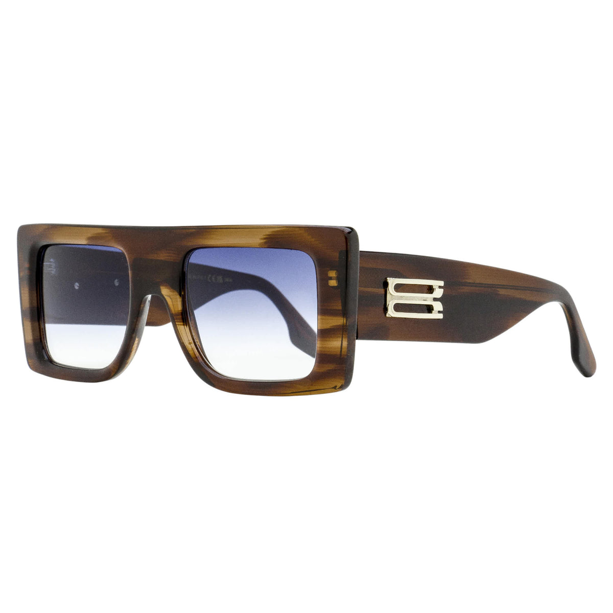 Victoria Beckham B-Monogram Rectangle Sunglasses VB677S 001 Black 51mm