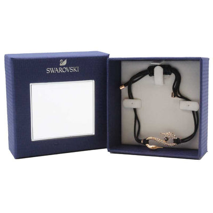Swarovski Power Collection Black Cord Swan Bracelet