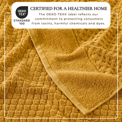 Cotton Diamond Waffle Weave Bath Towel Set - Grayson Collection