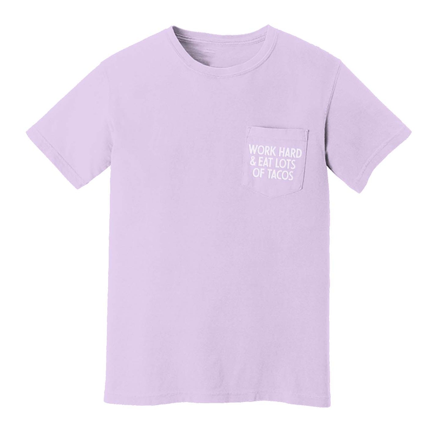 Frankie Jean Work Hard & Eat Lots of Tacos Pocket Tee