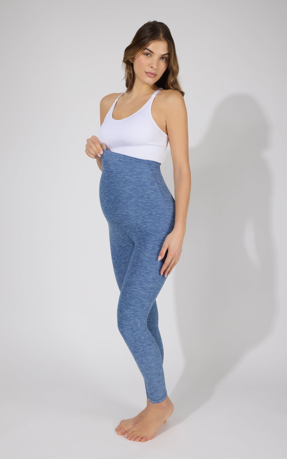 90 Degree by Reflex Maternity Heathered Lux Ankle Legging