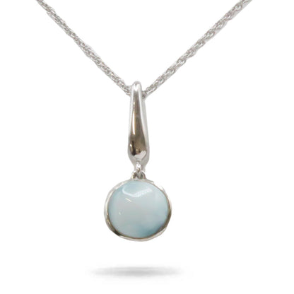 Liquido Larimar Stone Sterling Silver Necklace By Marahlago