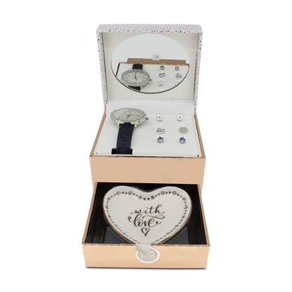Jessica Carlyle Blue Watch And Earring Jewellery Set 6164