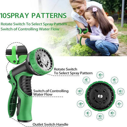 Anti-Kink Outdoor Garden Hose with Spray Gun