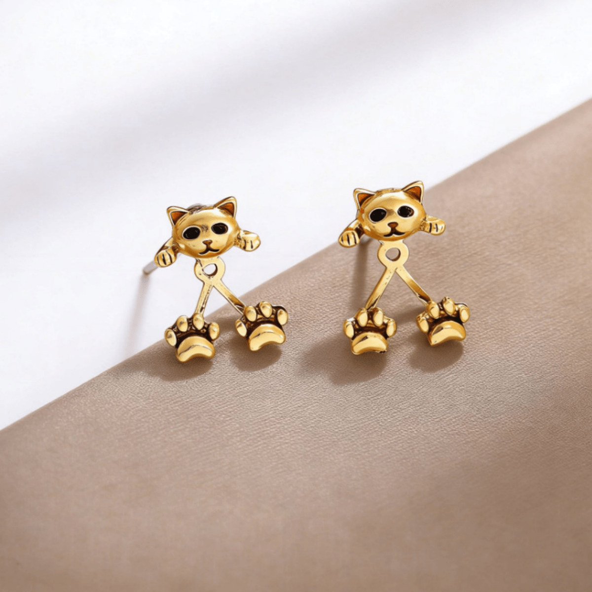 Cat Split Stud Earrings