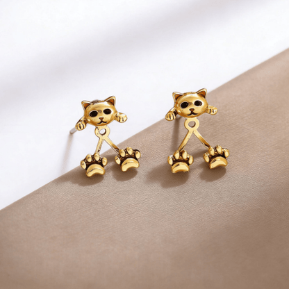 Cat Split Stud Earrings