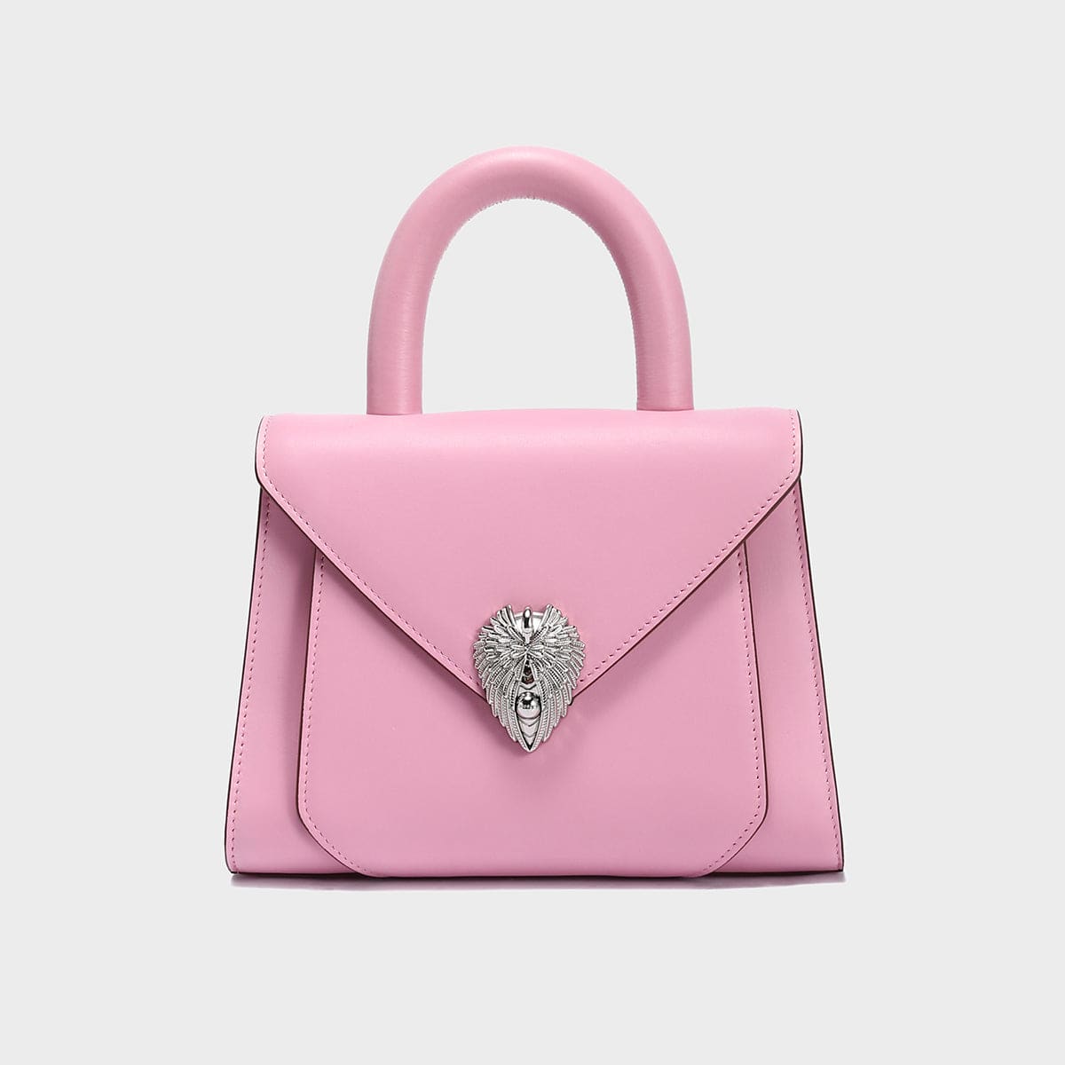 Avant Garde Silver Chain Strap Leather Satchel
