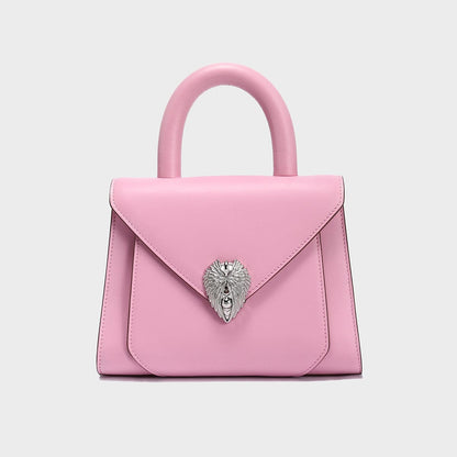 Avant Garde Silver Chain Strap Leather Satchel