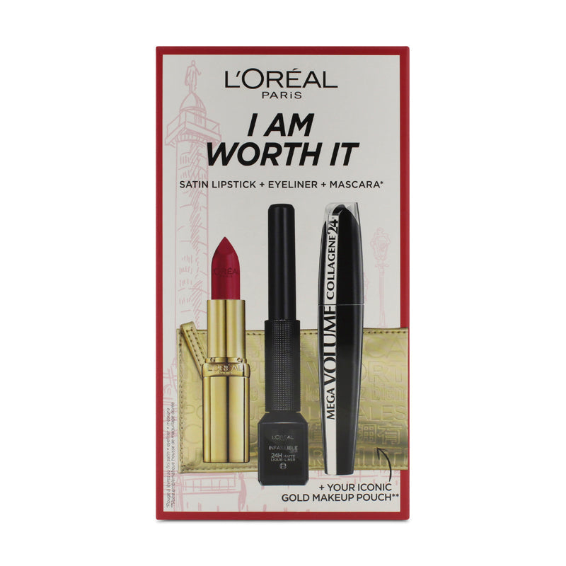 L'Oreal I Am Worth It Cosmetic Set (Blemished Box)