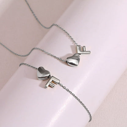 Dainty A-Z Initial Heart Necklace