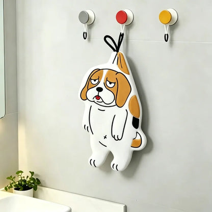 Cute Dog-Shaped Hanging Hand Towel(1/4 PCS)