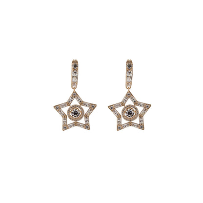 Swarovski Rose Gold Star Earrings 5617769