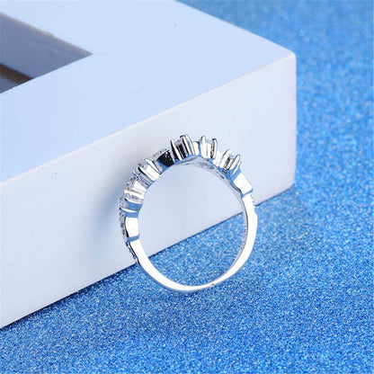 Crystal & Cubic Zirconia Crown Ring