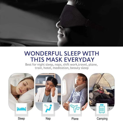 3D Contoured Memory Foam Sleep Eye Mask