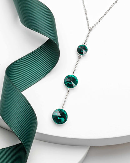 3 Rivoli Crystal Graduated Necklace made with Swarovski