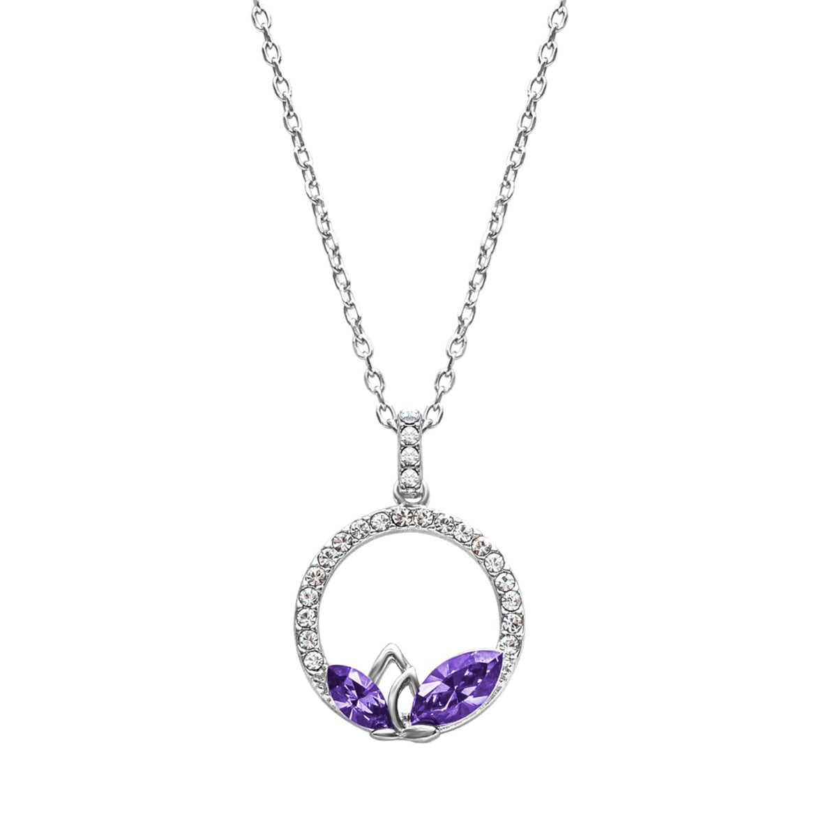 Elegant Dual Marquis Pavé Pendant Necklace  Embellished with Swarovski Crystals by callura