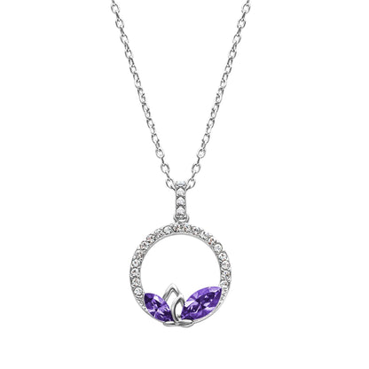 Elegant Dual Marquis Pavé Pendant Necklace  Embellished with Swarovski Crystals by callura