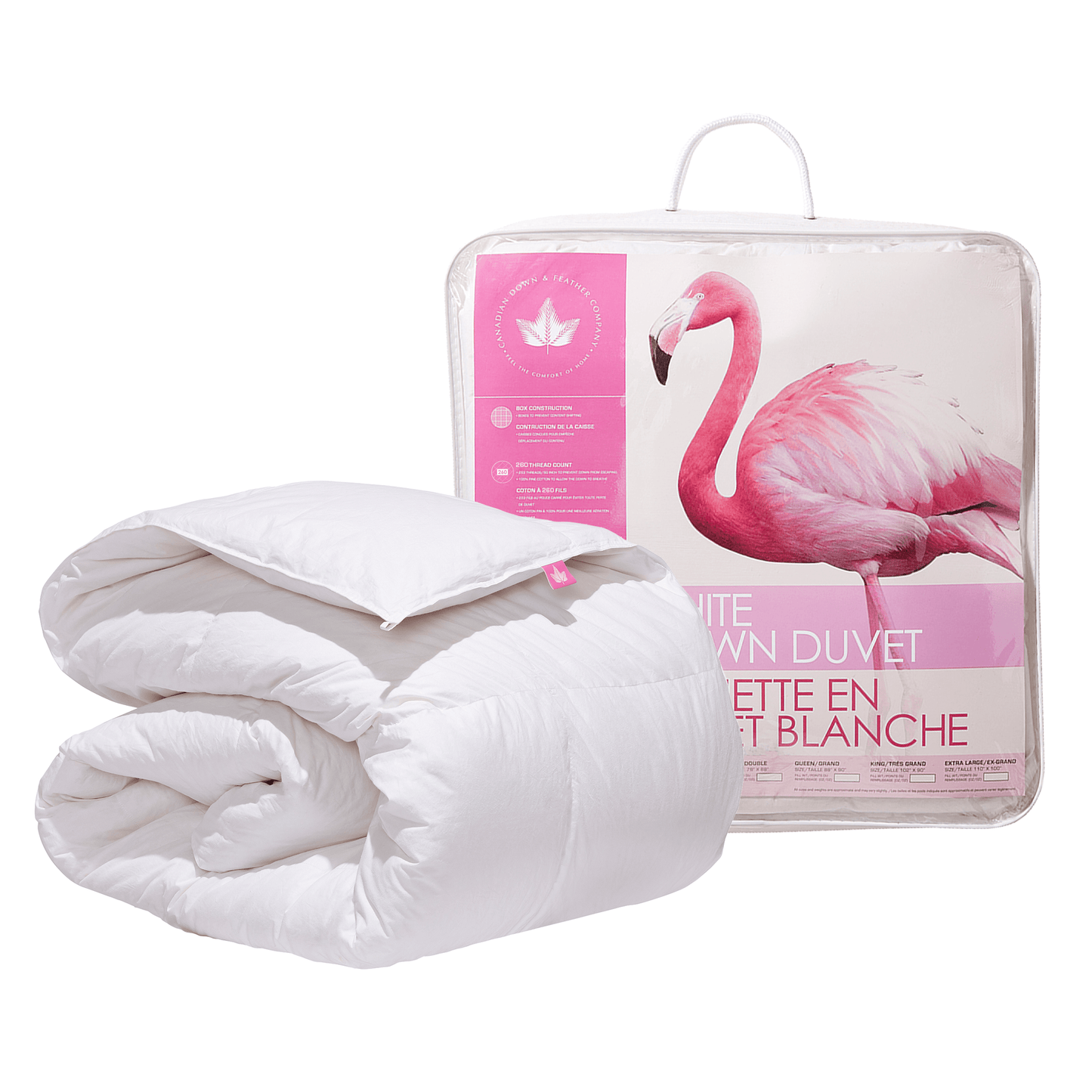 Canadian Down & Feather Company White Down Comforter, All Season Weight