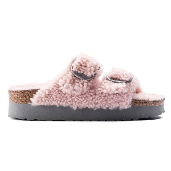 Birkenstock Arizona Big Buckle Pap Teddy Crystal Rose