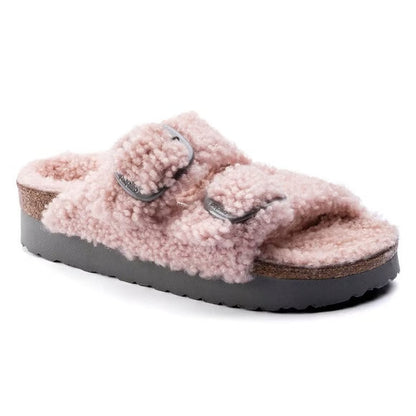 Birkenstock Arizona Big Buckle Pap Teddy Crystal Rose