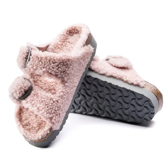 Birkenstock Arizona Big Buckle Pap Teddy Crystal Rose