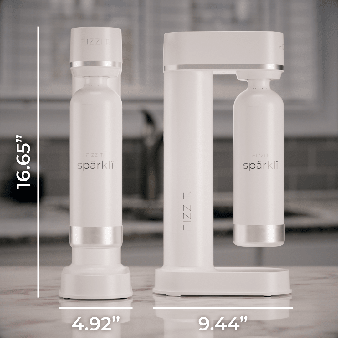 Fizzit™ Spärklï Carbonated Water Soda Maker with Stainless Steel Bottle – Dishwasher Safe Bottles - Sparkling Water Maker