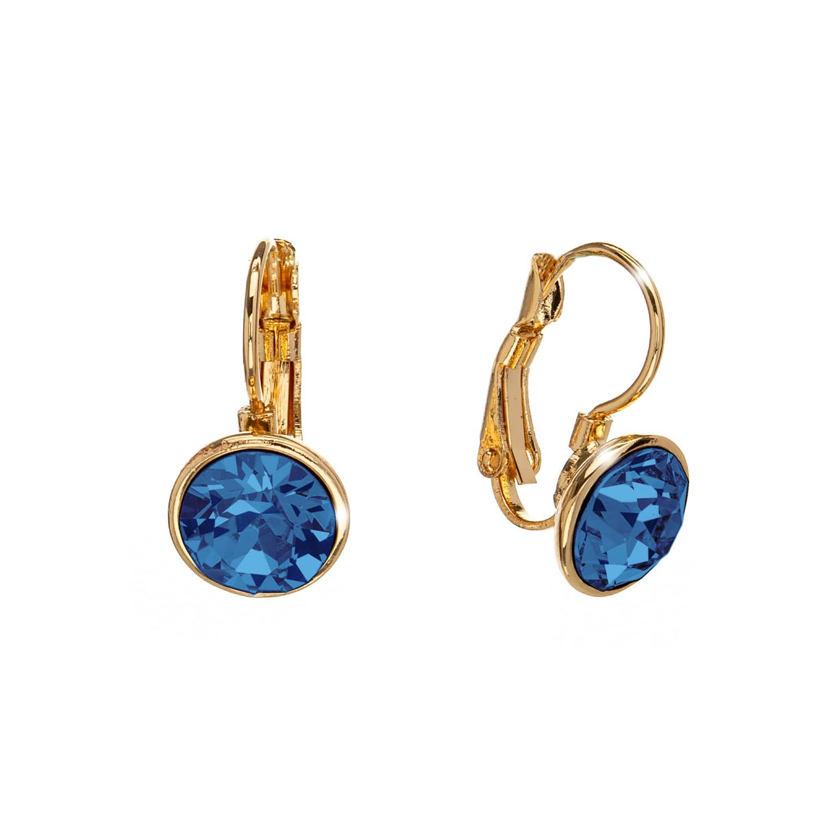 Classic Leverback Earrings with Sparkling Swarovski Crystals