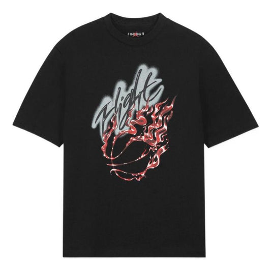 Air Jordan Men's X Travis Scott Cactus Jack Flight Graphic Tee T-Shirt 'Black' T-Shirts