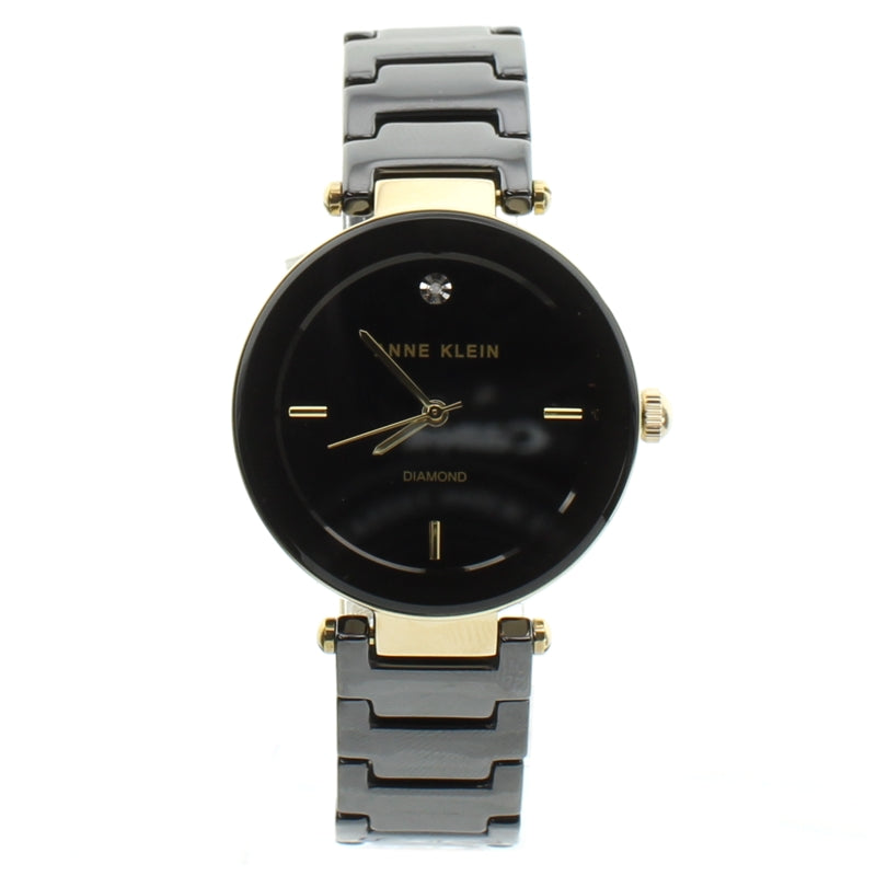 Anne Klein Ladies Watch Diamond Ceramic AK/1018 BKBK