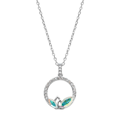 Elegant Dual Marquis Pavé Pendant Necklace – Embellished with Swarovski Crystals