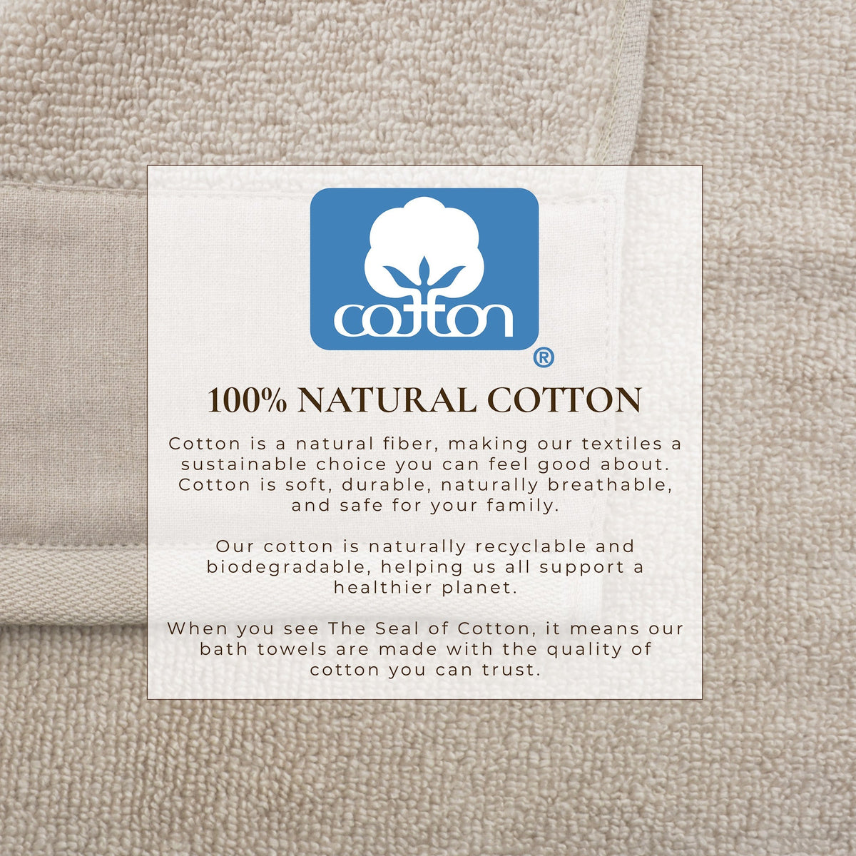 Cotton Linen-Like Border 6-Piece Towel Set - Priya Collection