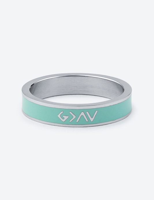 Elevated Faith Mint Enamel Highs and Lows Ring