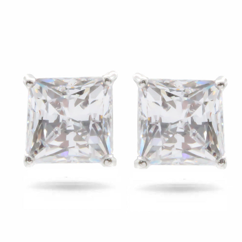 Swarovski Attract Square Crystal Silver Earrings